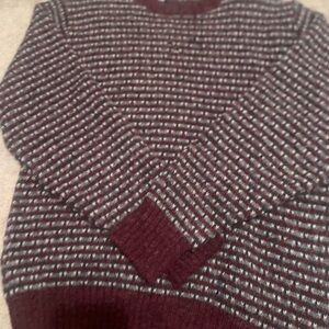 Cambridge Dry Goods Maroon and Gray Crewneck Sweater